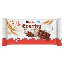 Kinder Country tejcsokoládé szelet tejes krémmel és gabonapelyhekkel töltve 4 db 94 g