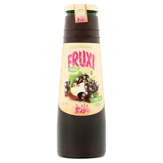 Fruxi Fresh Alma és Feketeribizli friss gyümölcsből préselt 100% gyümölcslé 750 ml