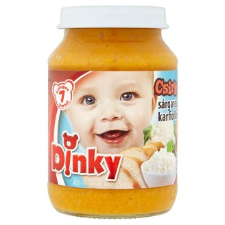 Dinky glutén- és tejszármazékmentes csirkehús sárgarépával-karfiollal-rizzsel 7 hónapos kortól 190 g