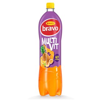Rauch Bravo Multivit vegyes gyümölcsital cukorral és édesítőszerekkel, 10 vitaminnal 1,5 l
