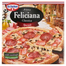 Dr. Oetker Feliciana gyorsfagyasztott pizza sonkával, gombával és szalámival 335 g