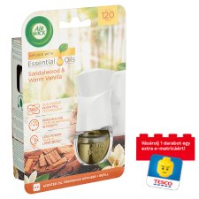 Air Wick Essential Oils Szantálfa és lágy vanília elektromos légfrissítő készülék & utántöltő 19 ml