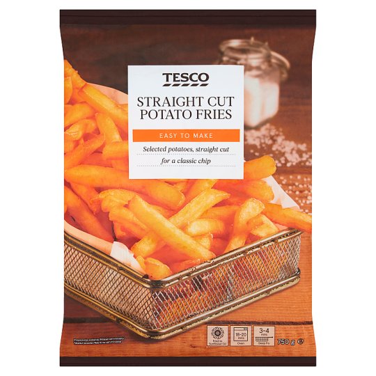 Tesco QuickFrozen Straight Cut Potato Fries 750 g Tesco Online