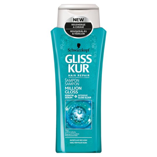 Gliss Kur Million Gloss sampon fakó, fénytelen hajra 250 ml