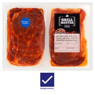 Tesco Grill sertéstarja szeletek csont nélkül, portói ízesítésű marinádban 550 g