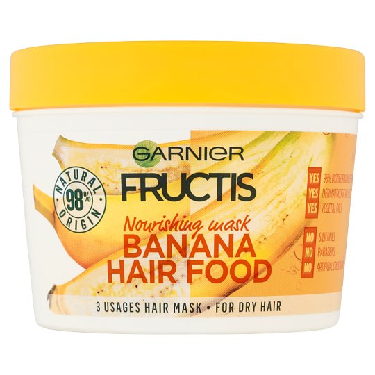 Garnier Fructis Banana Hair Food 3 féleképpen használható hajpakolás 390 ml