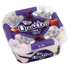 Ledo Quattro Dream Vanila-Chocolate-Hazelnut-Strawberry Flavoured Ice Cream 1650 ml