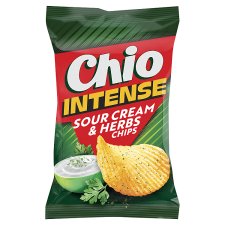 Chio Intense tejfölös és zöldfűszeres ízű burgonyachips 120 g