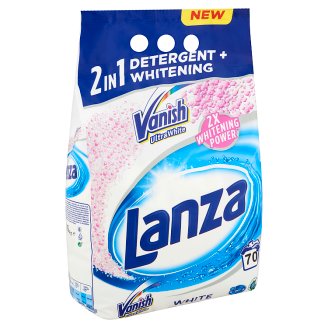 Lanza Vanish 2in1 Ultra White White mosópor fehér ruhákhoz 70 mosás 5,25 kg