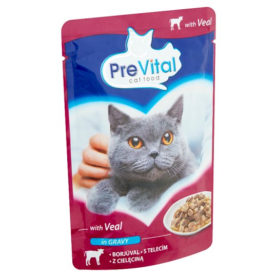 PreVital teljes értékű állateledel felnőtt macskák számára borjúval 100 g