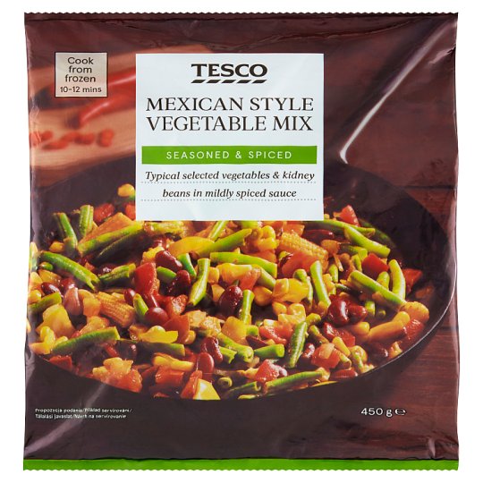 Tesco QuickFrozen Mexican Style Vegetable Mix 450 g Tesco Groceries
