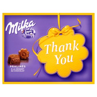 Milka Thank You alpesi tejcsokoládé praliné kakaós krémtöltelékkel 120 g
