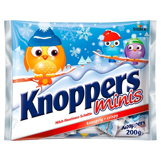 Knoppers Minis töltött ostya kakaós tejbevonóval félig mártva 200 g