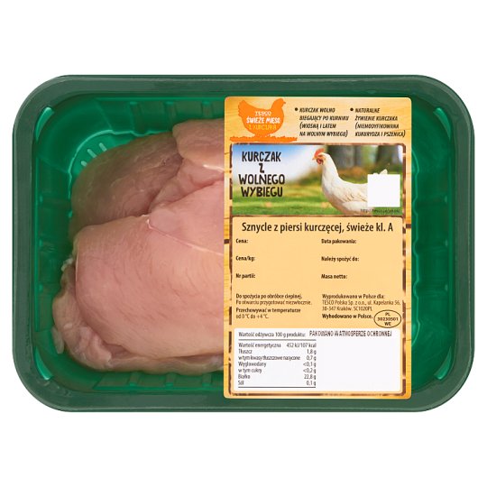 Tesco Sznycle z piersi kurczęcej