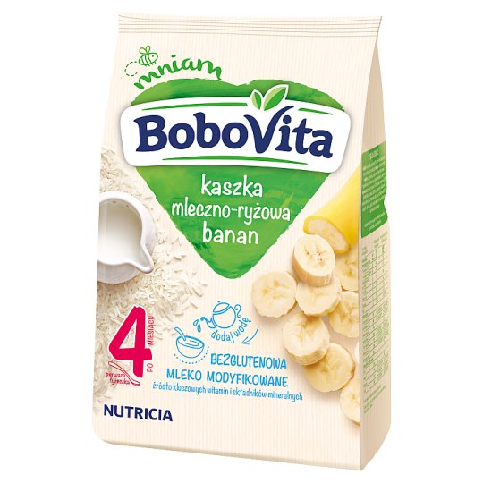 BoboVita Kaszka mleczno-ryżowa banan po 4 miesiącu 230 g