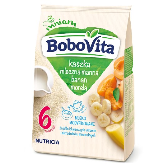 BoboVita Kaszka mleczna manna banan morela po 6 miesiącu 230 g