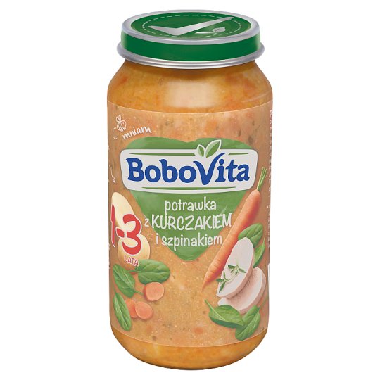 BoboVita Potrawka z kurczakiem i szpinakiem 1-3 lata 250 g