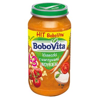 BoboVita Kluseczki z warzywami i indykiem 1-3 lata 250 g
