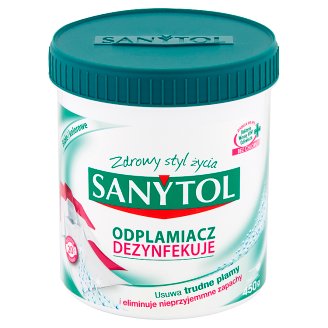 Sanytol Odplamiacz dezynfekujący białe i kolorowe tkaniny 450 g