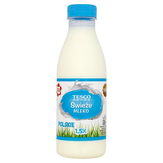 Tesco Świeże mleko polskie 1,5% 500 ml