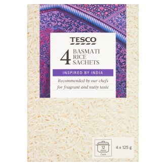 Tesco Ryż długoziarnisty biały Basmati 500 g (4 torebki)