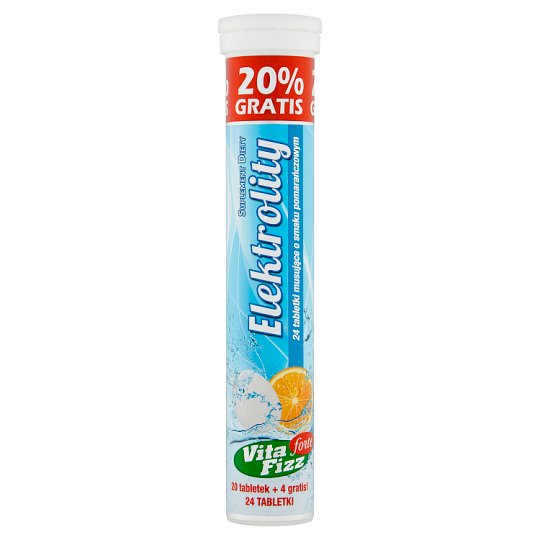 Vita Fizz Forte Suplement diety elektrolity o smaku pomarańczowym 103,2 g (24 sztuki)