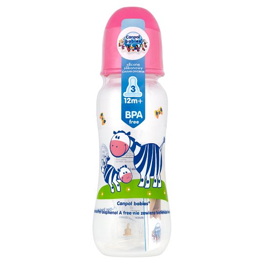 Canpol Babies Butelka dekorowana 12 m+ 250 ml
