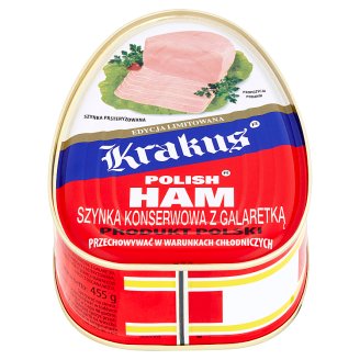 Krakus Szynka konserwowa z galaretką 455 g