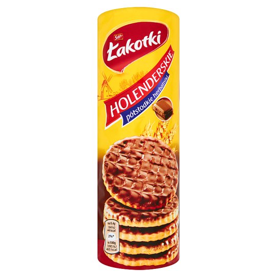 San Łakotki Holenderskie półsłodkie herbatniki w mlecznej czekoladzie 188 g