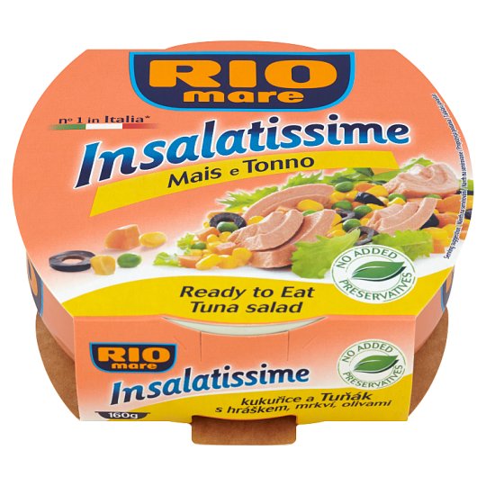 Rio Mare Insalatissime Mais e Tonno Gotowe danie z warzyw i tuńczyka 160 g