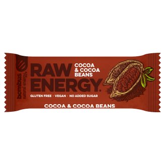 Bombus Raw Energy Cocoa & Cocoa Beans Baton owocowy 50 g