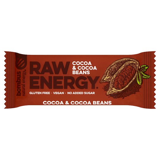 Bombus Raw Energy Cocoa & Cocoa Beans Baton owocowy 50 g