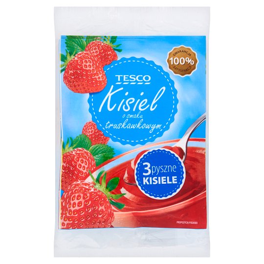 Tesco Kisiel o smaku truskawkowym 3 x 38 g