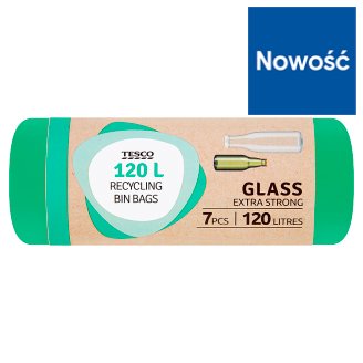 Tesco Glass Extra Strong Worki na śmieci 120 l 7 sztuk