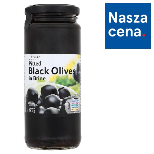 Tesco Oliwki czarne drylowane w zalewie 330 g