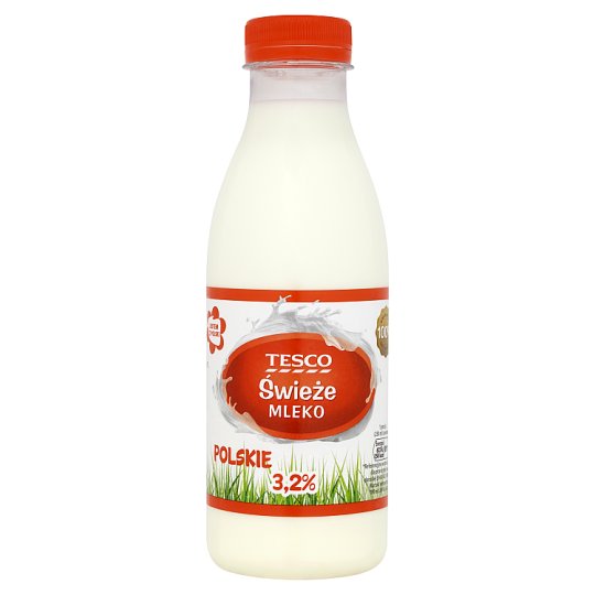 Tesco Świeże mleko polskie 3,2% 500 ml