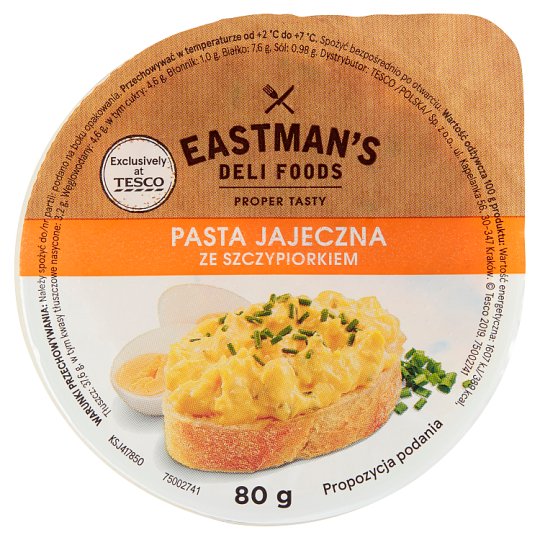 Eastman's Deli Foods Pasta jajeczna ze szczypiorkiem 80 g
