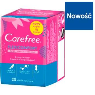 Carefree FlexiComfort with Fresh scent Wkładki higieniczne 20 sztuk
