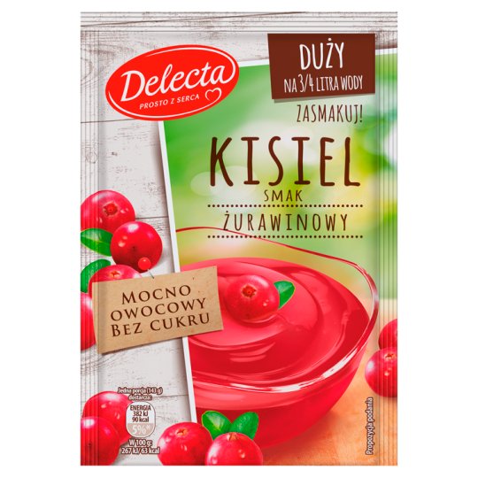 Delecta Kisiel smak żurawinowy 58 g