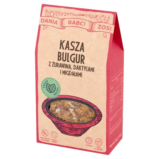 Dania Babci Zosi Kasza bulgur z żurawiną daktylami i migdałami 250 g (2 x 125 g)