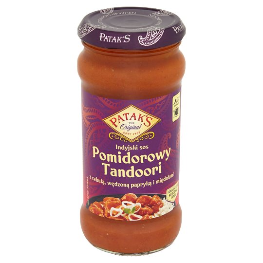 Patak's Indyjski sos pomidorowy Tandoori z cebulą wędzoną papryką i migdałami 350 g
