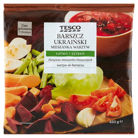 Tesco Barszcz ukraiński mieszanka warzyw 450 g