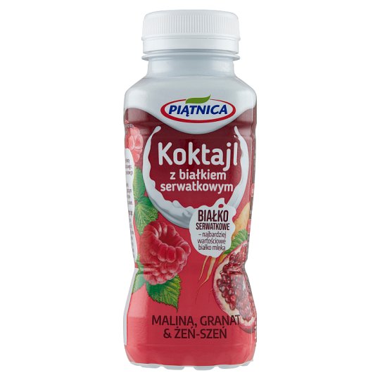 Piątnica Koktajl z białkiem serwatkowym malina granat & żeń-szeń 250 ml