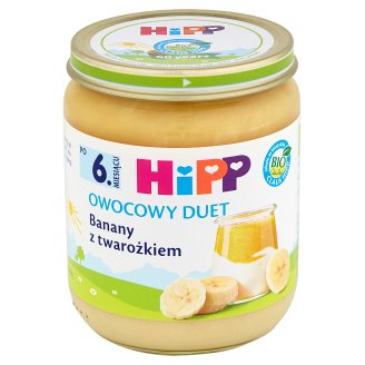 HiPP BIO Owocowy Duet Banany z twarożkiem po 6. miesiącu 160 g