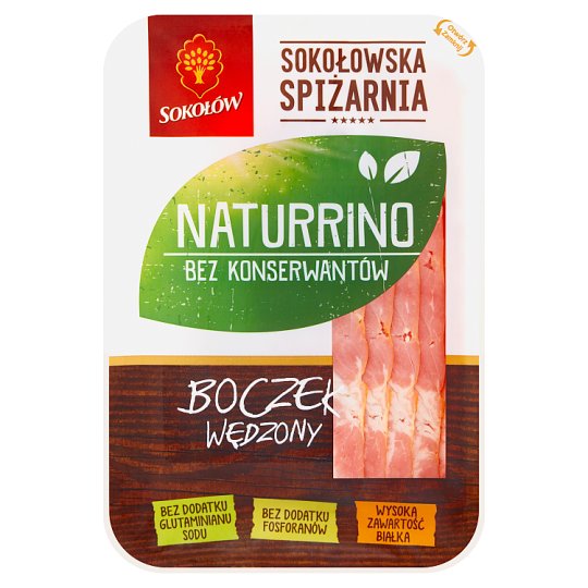 Sokołów Sokołowska Spiżarnia Naturrino Smoked Bacon 100 g