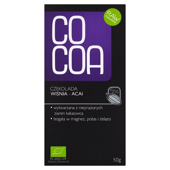 Cocoa Czekolada wiśnia - acai 50 g