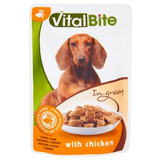VitalBite Karma dla psów z kurczakiem w sosie 85 g
