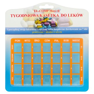 El-Comp Maxi Tygodniowa kasetka do leków