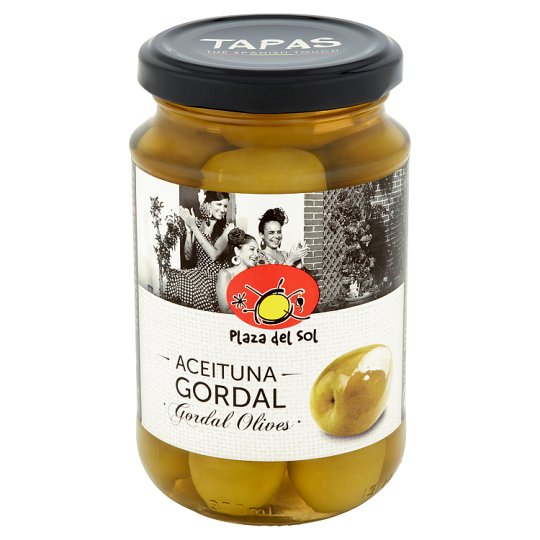 Plaza del Sol Gordal Green Olives with Stone 350 g
