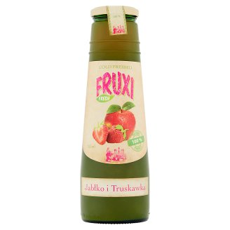 Fruxi Fresh 100% sok tłoczony ze świeżych owoców jabłko i truskawka 750 ml